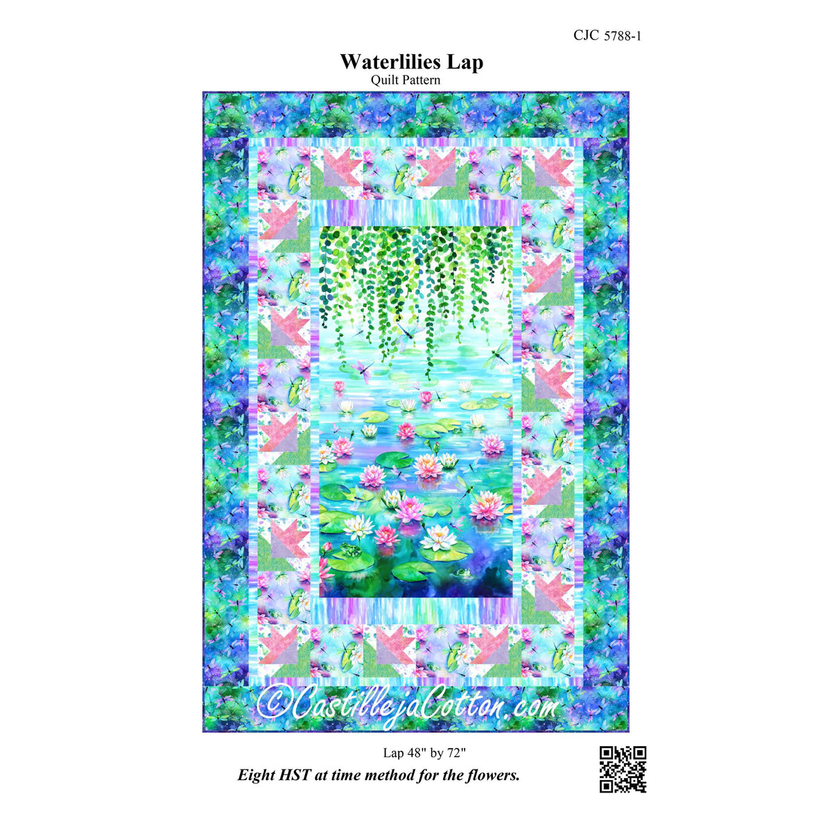 Waterlilies Lap Quilt CJC-57881e - Downloadable Pattern