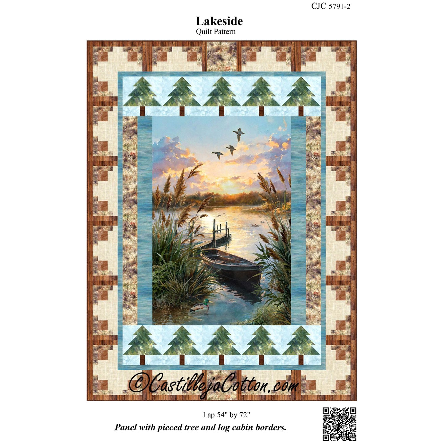 Cover image of pattern for Lakeside quilt.
