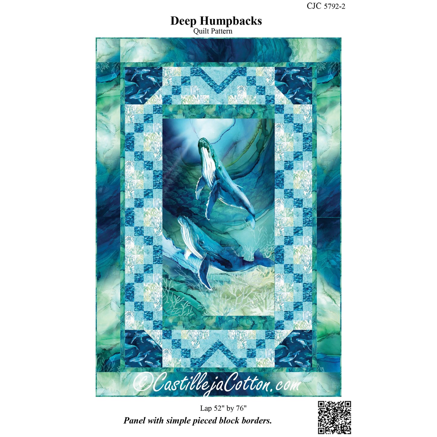 Cover image of pattern for Deep Humpbacks Quilt.