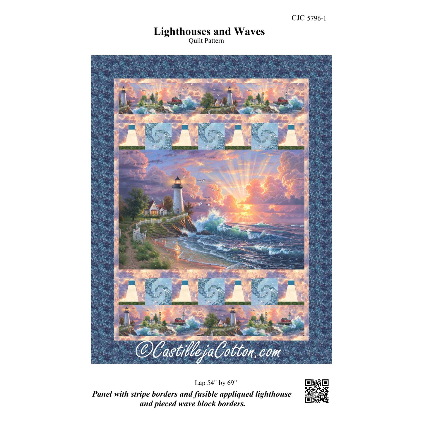 Lighthouses and Waves Quilt Pattern CJC-57961 - Paper Pattern