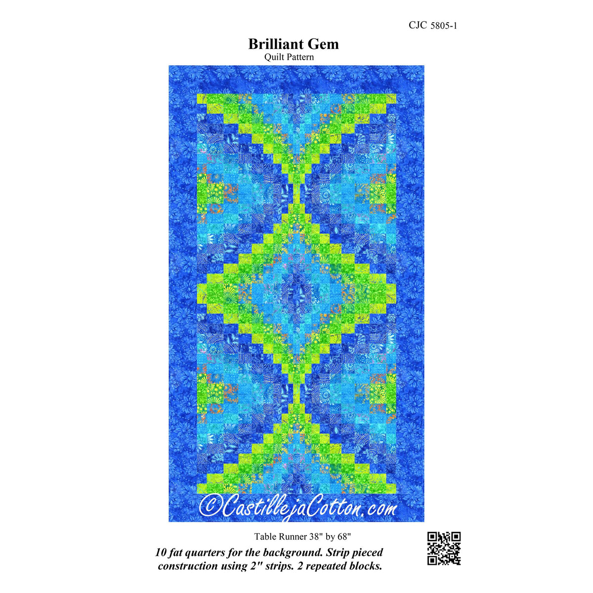 Brilliant Gem Quilt Pattern CJC-58051 - Paper Pattern