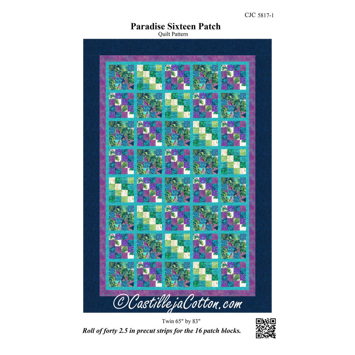 Paradise Sixteen Patch Quilt Pattern CJC-58171 - Paper Pattern