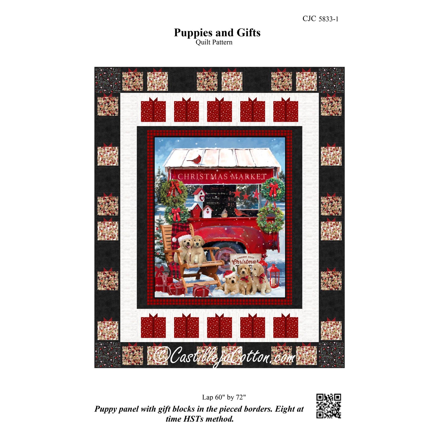 Puppies and Gifts Quilt Pattern CJC-58331 - Paper Pattern