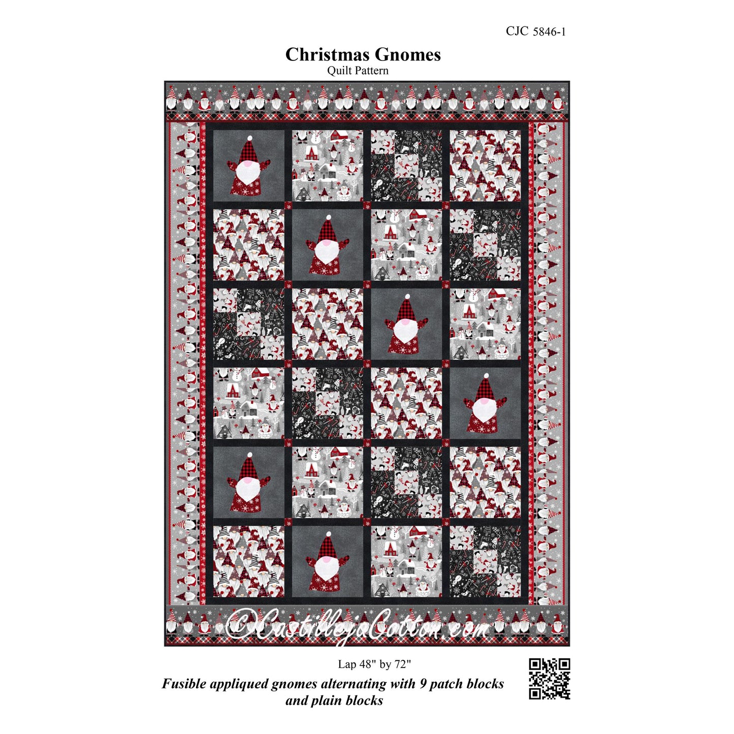 Christmas Gnomes Quilt Pattern CJC-58461 - Paper Pattern