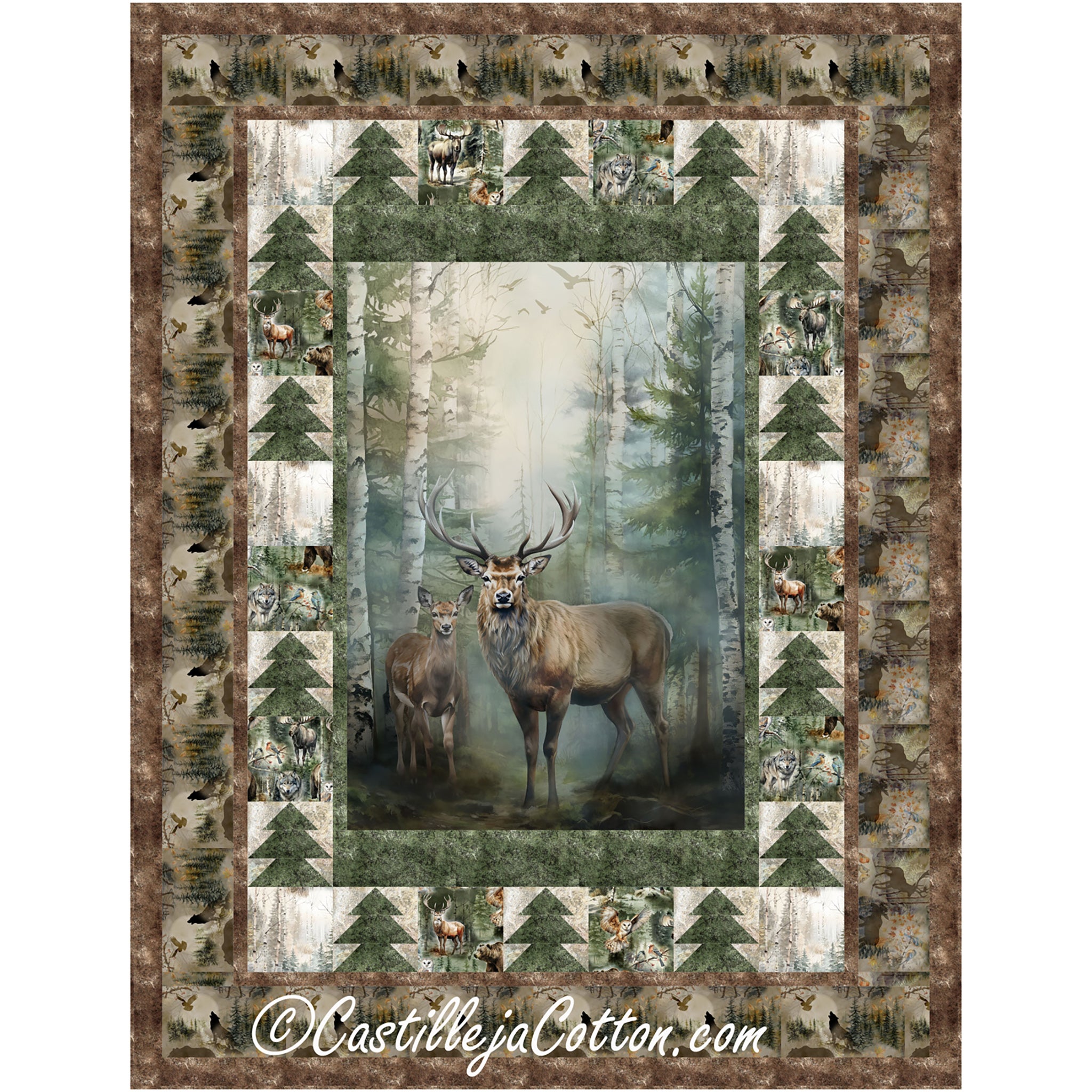 Stag and Doe Quilt CJC-58583e - Downloadable Pattern – QuiltWoman.com