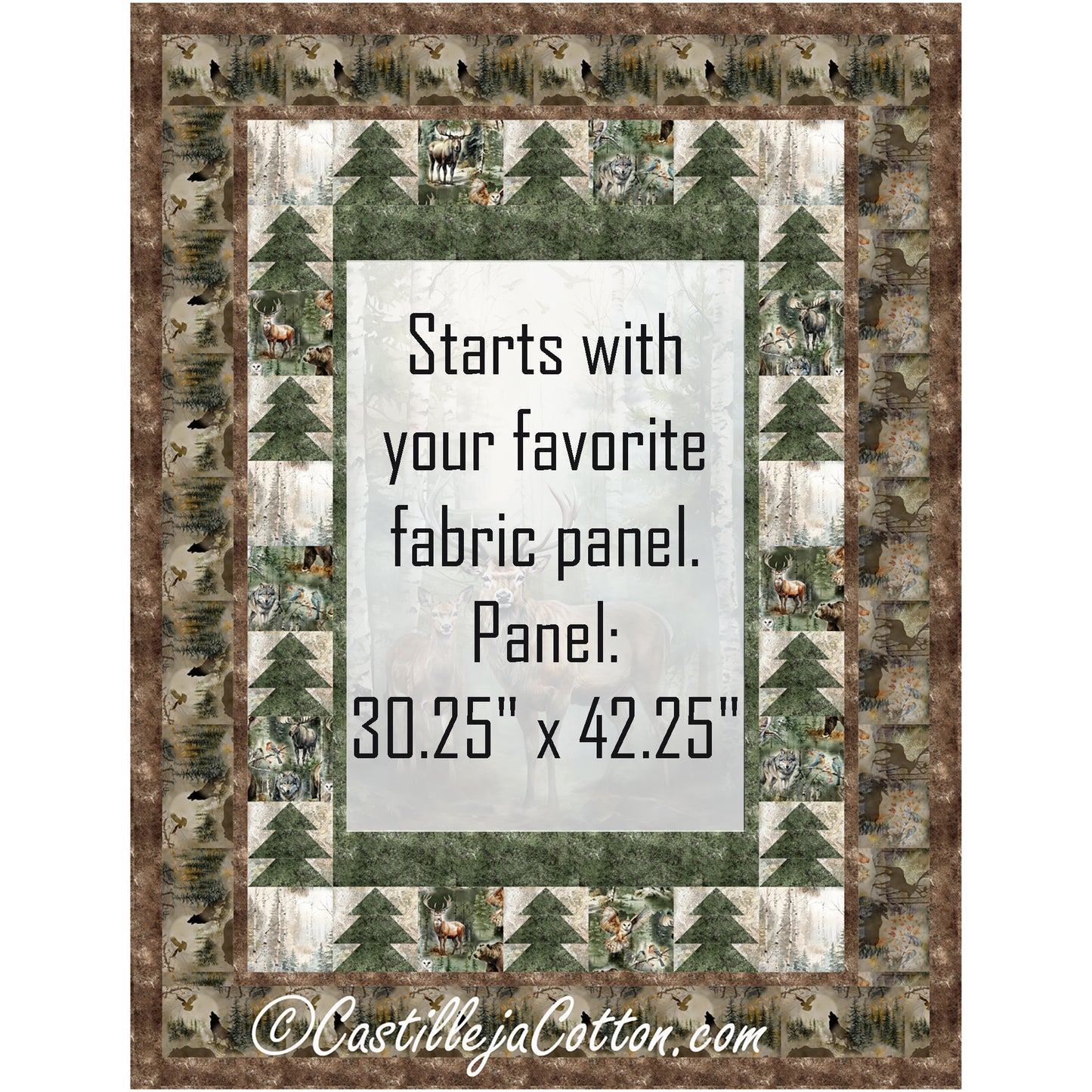Stag and Doe Quilt CJC-58583e - Downloadable Pattern