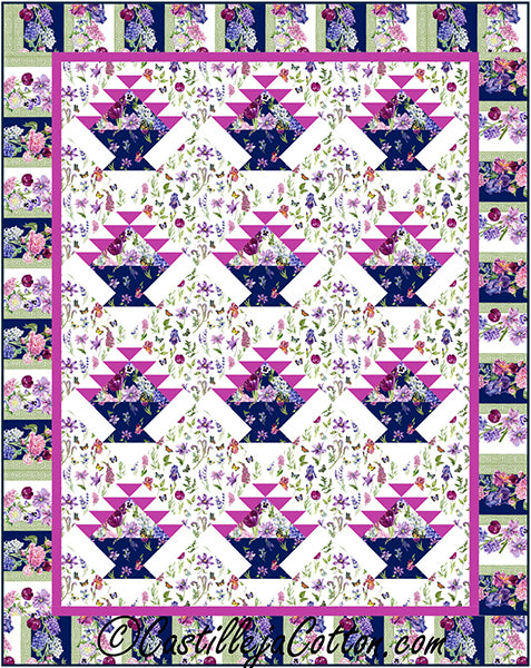 Triangle Baskets Lap Quilt CJC-58651e - Downloadable Pattern