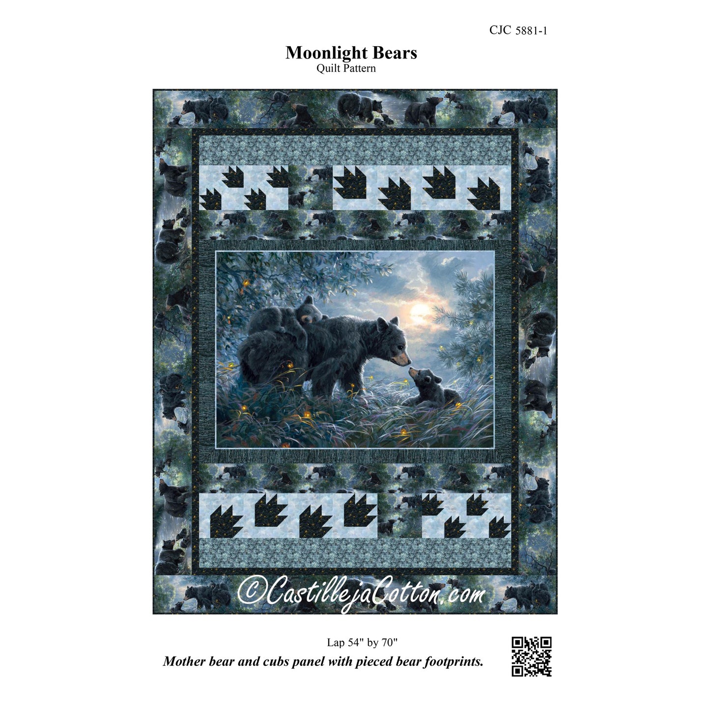 Moonlight Bears Quilt CJC-58811e - downloadable pattern