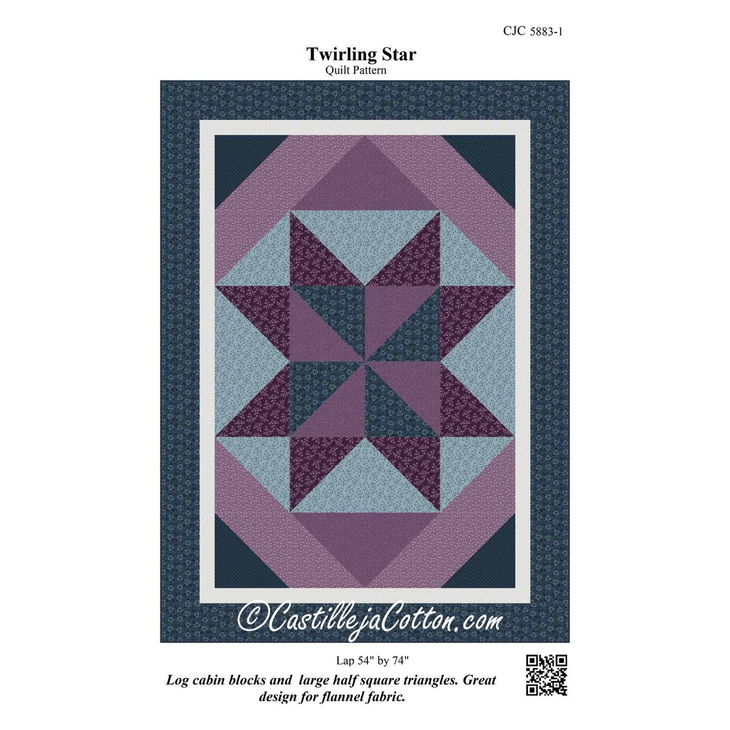 Twirling Star Quilt Pattern CJC-58831 - Paper Pattern