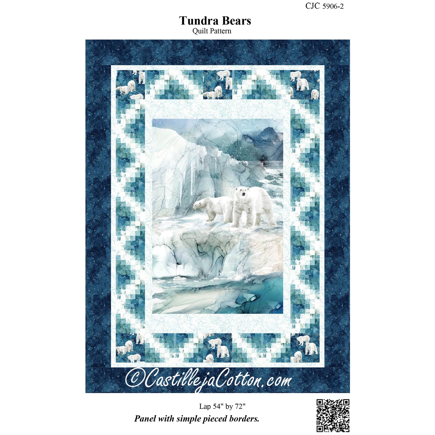 Cover image of pattern for Tundra Bears quilt.