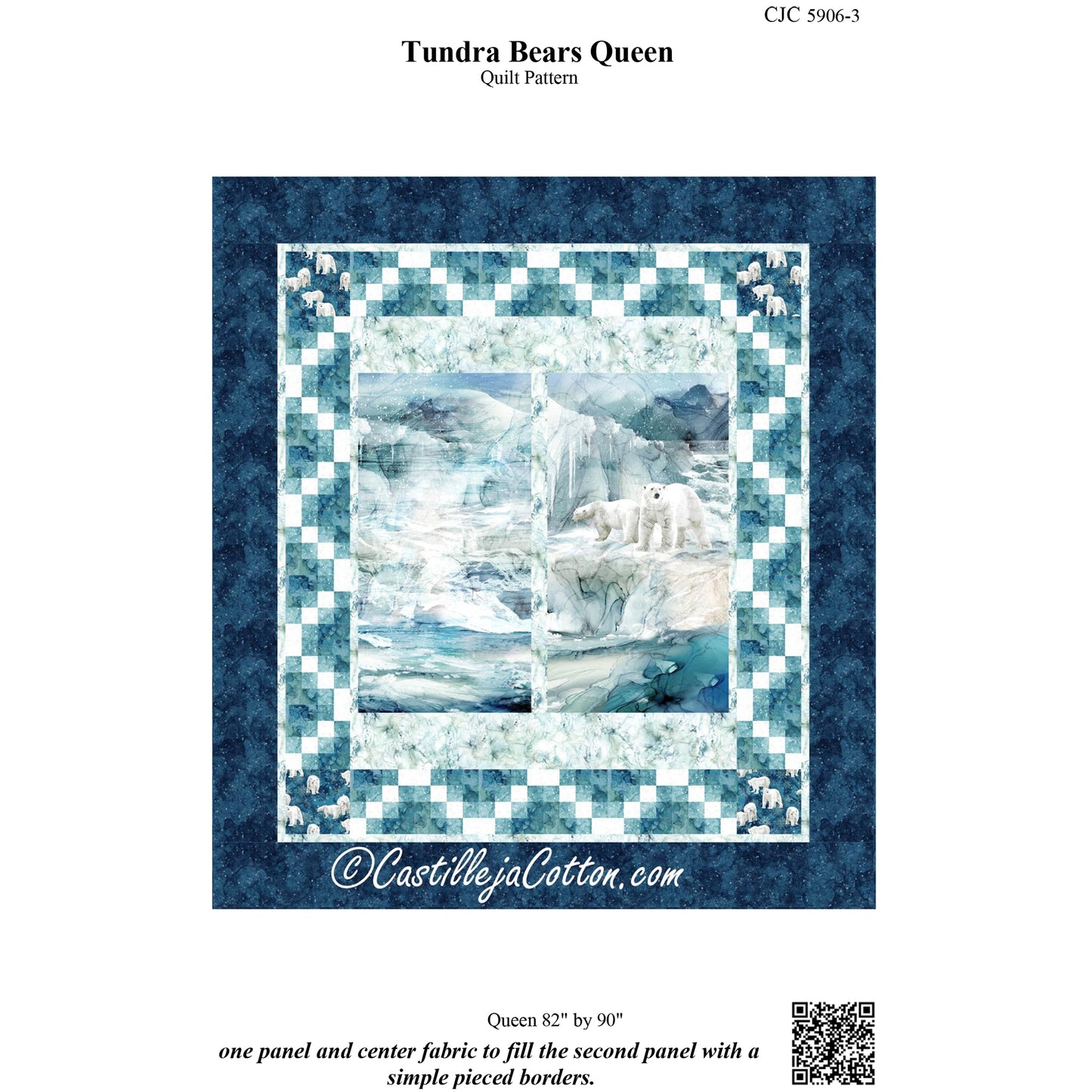 Cover image of pattern for Tunder Bears Queen Quilt.