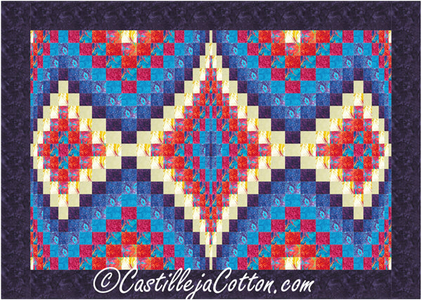 Wrapped Diamond Echo Quilt Pattern CJC-59231 - Paper Pattern