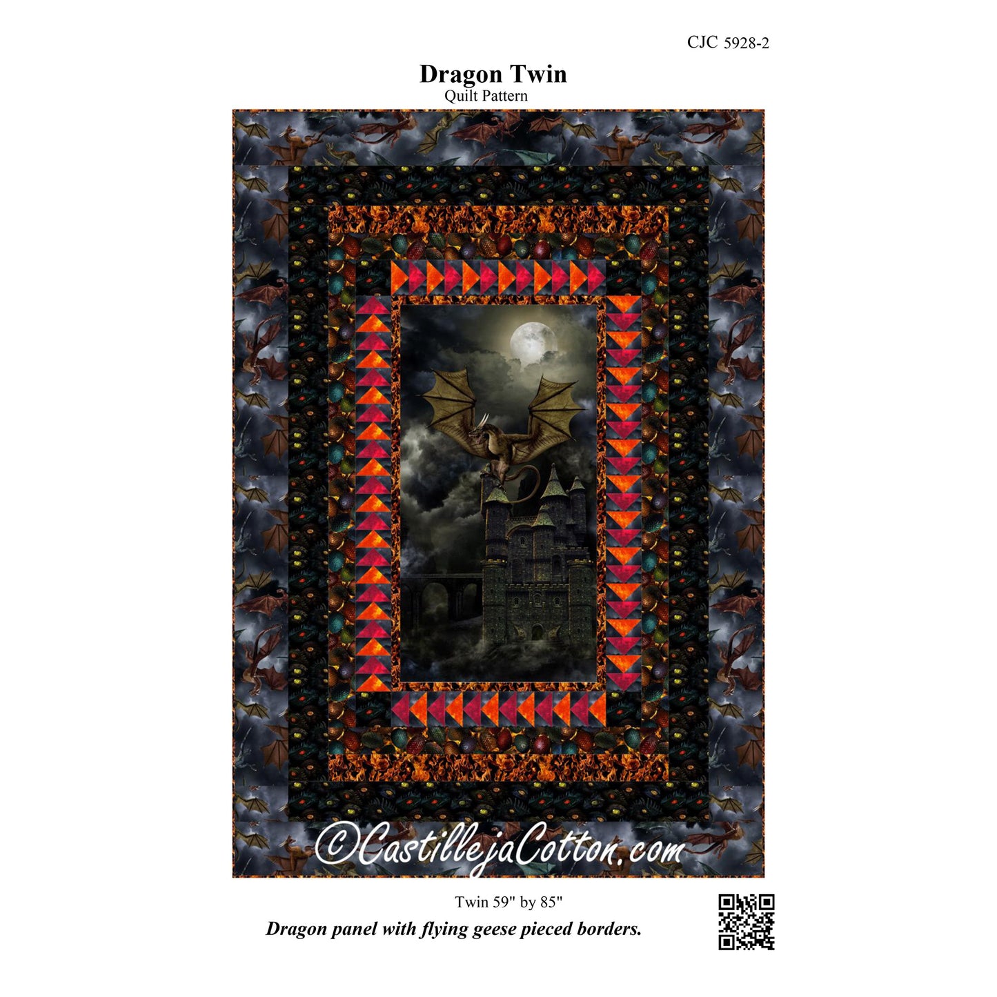 Dragon Twin Quilt Pattern CJC-59282 - Paper Pattern