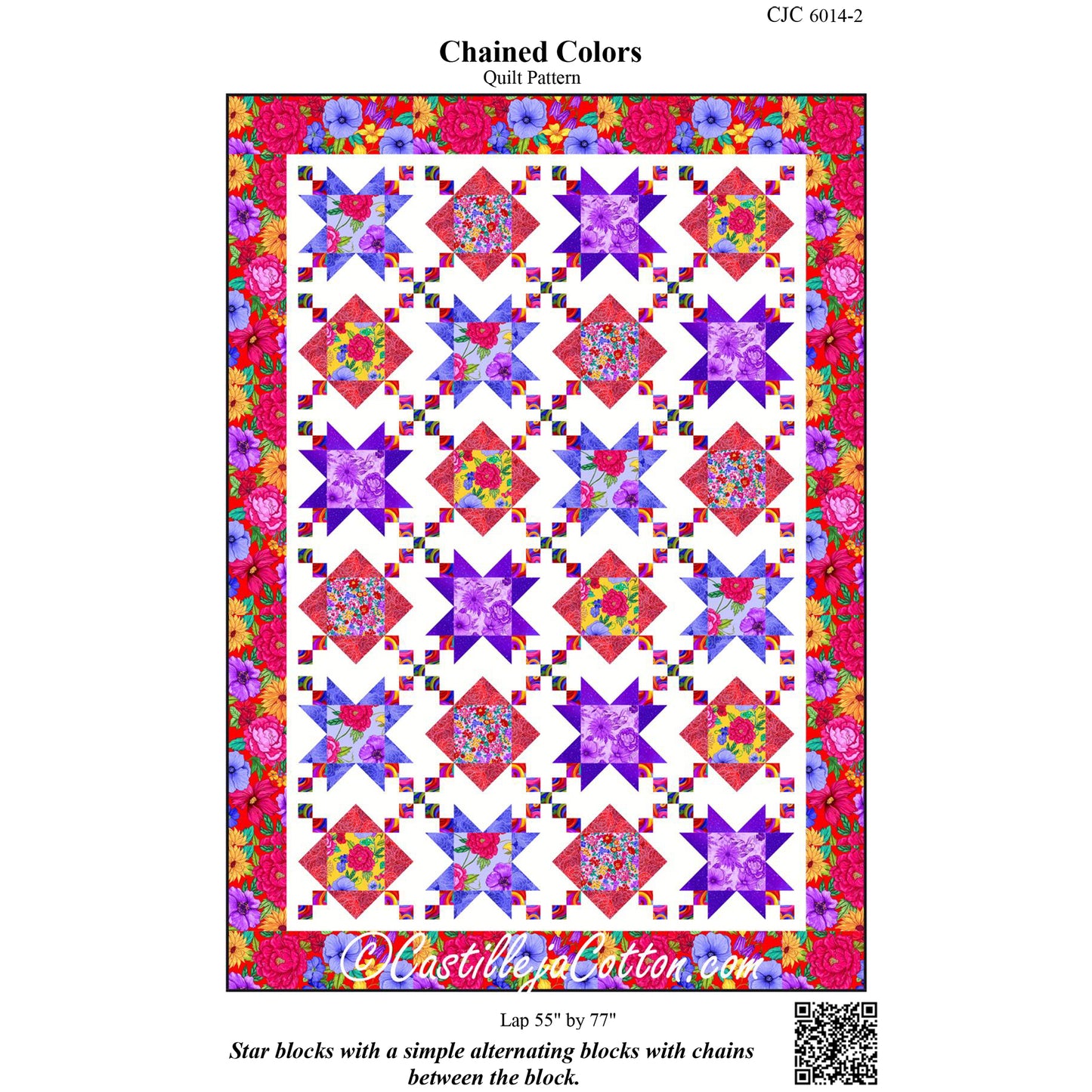 Cover image of pattern for Chained Colors quilt.