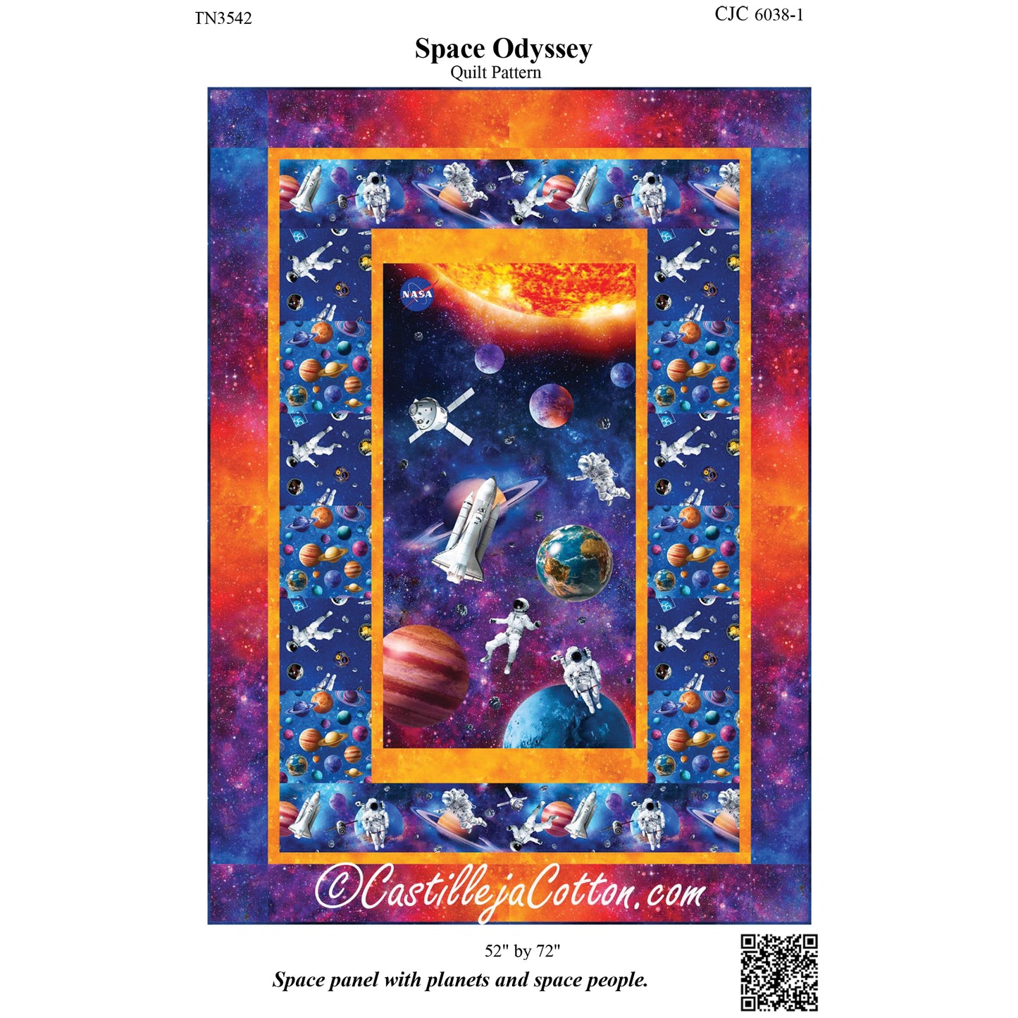 Cover image of pattern for Space Odyssey Quilt