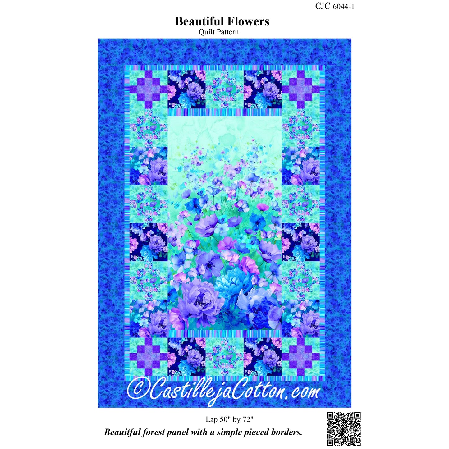 Cover image of pattern for Beautiful Flowers quilt.