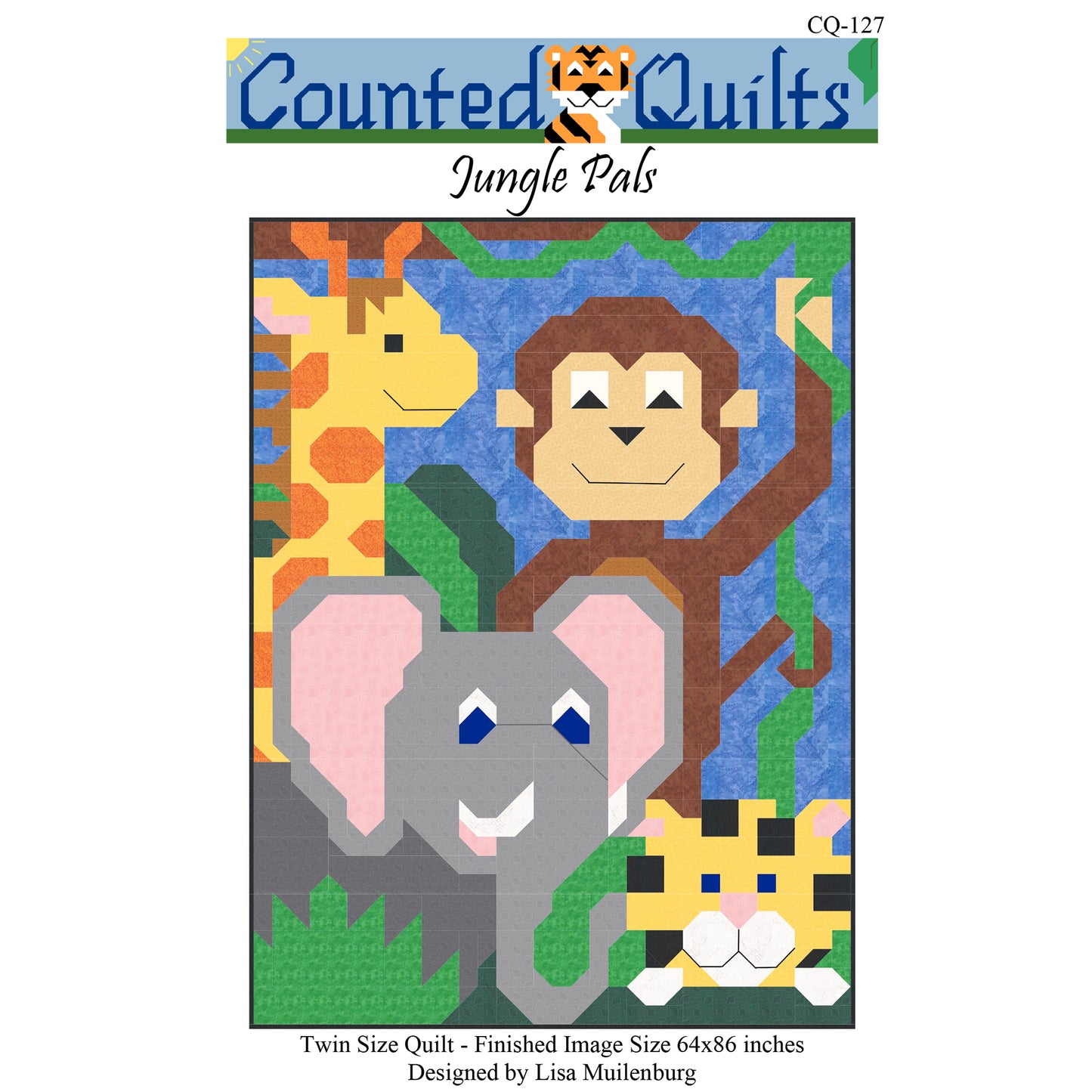 Jungle Pals Quilt CQ-127e - Downloadable Pattern
