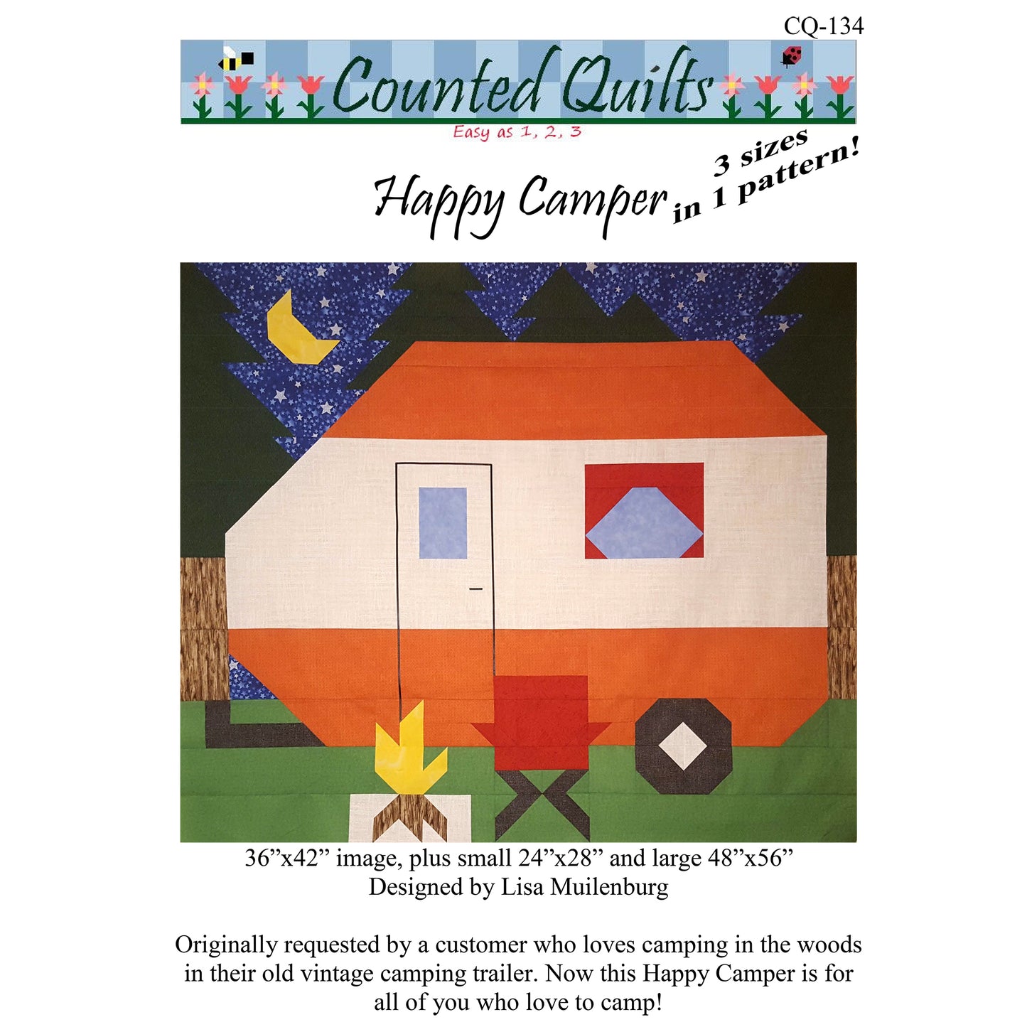 Happy Camper Quilt Pattern CQ-134 - Paper Pattern