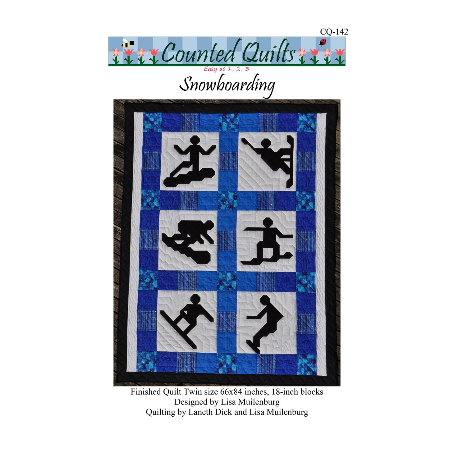 Snowboarding Quilt Pattern CQ-142 - Paper Pattern