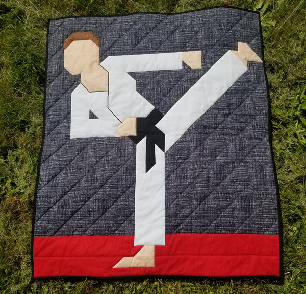 Martial Arts Short Hair Quilt CQ-187e - Downloadable Pattern