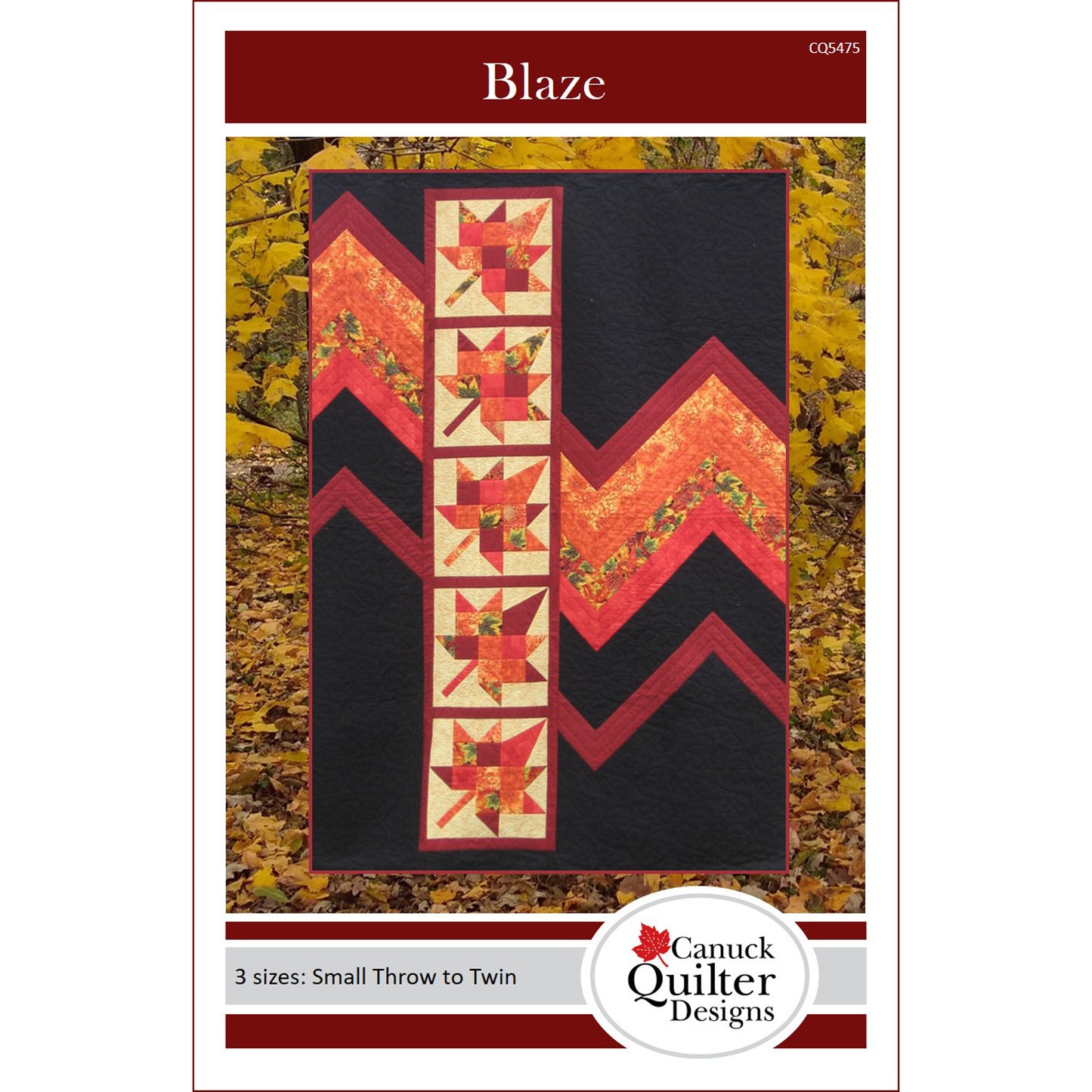 Image of the cover for the Blaze quilt pattern.