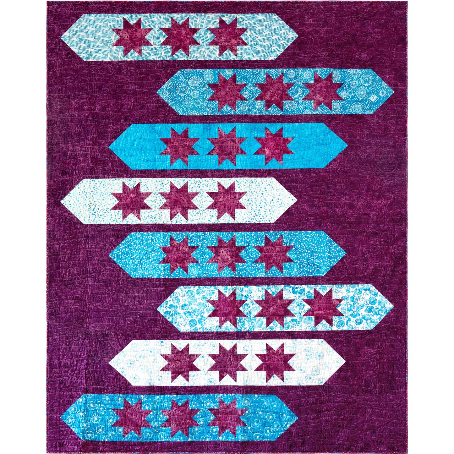 Star-filled boats float across this quick and easy quilt.