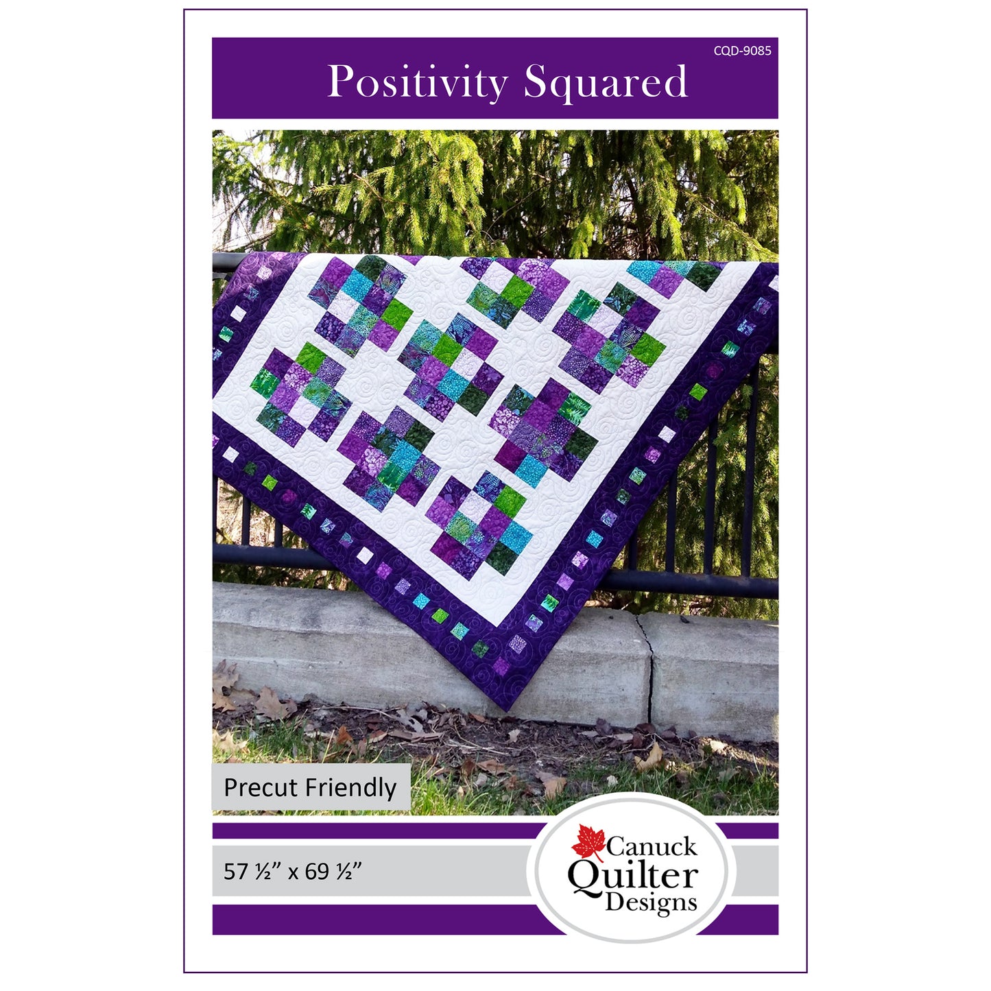 Cover image of pattern for Positivity Squared Quilt.