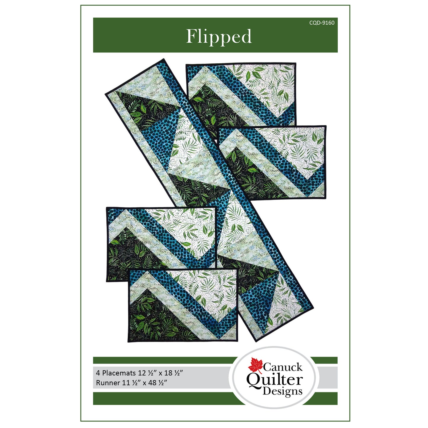 Flipped Placemats and Table Runner CQD-9160e - Downloadable Pattern