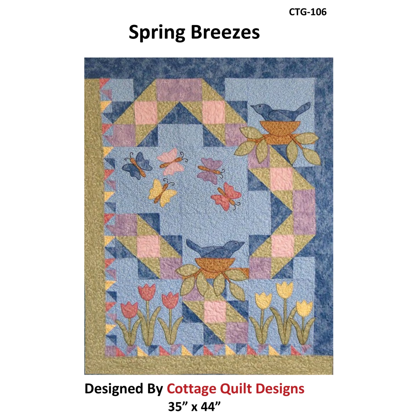 Spring Breezes Quilt Pattern CTG-106 - Paper Pattern