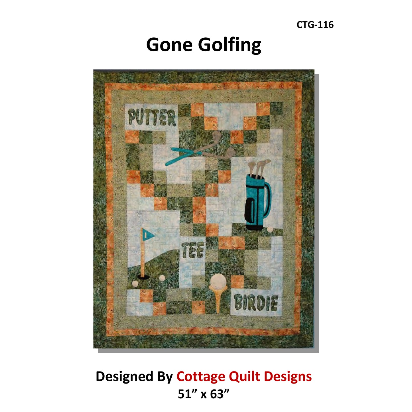 Cover image of pattern for Gone Golfing Quilt.
