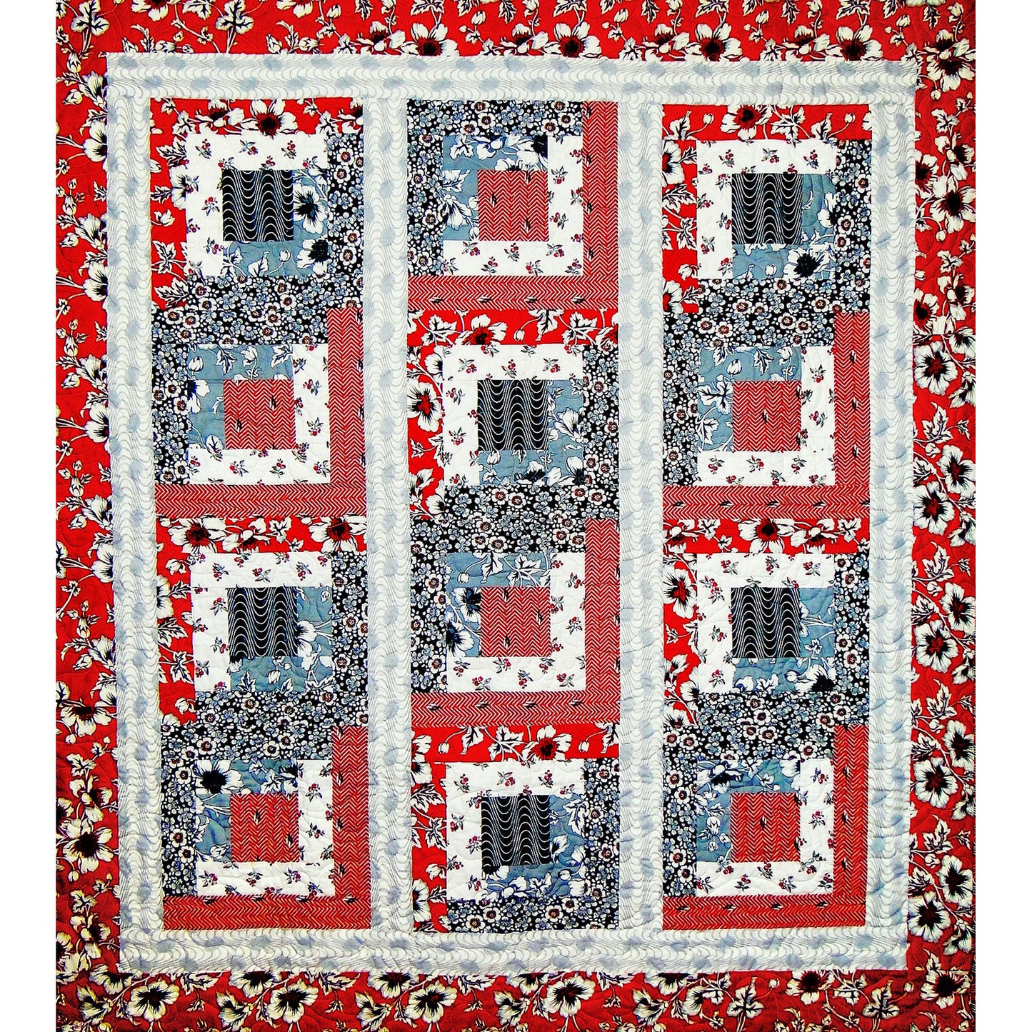 Topsy Turvy Cabins Quilt CTG-161e - Downloadable Pattern