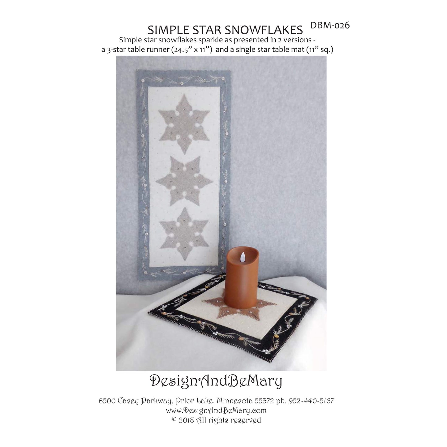 Simple Star Snowflakes Pattern DBM-026 - Paper Pattern