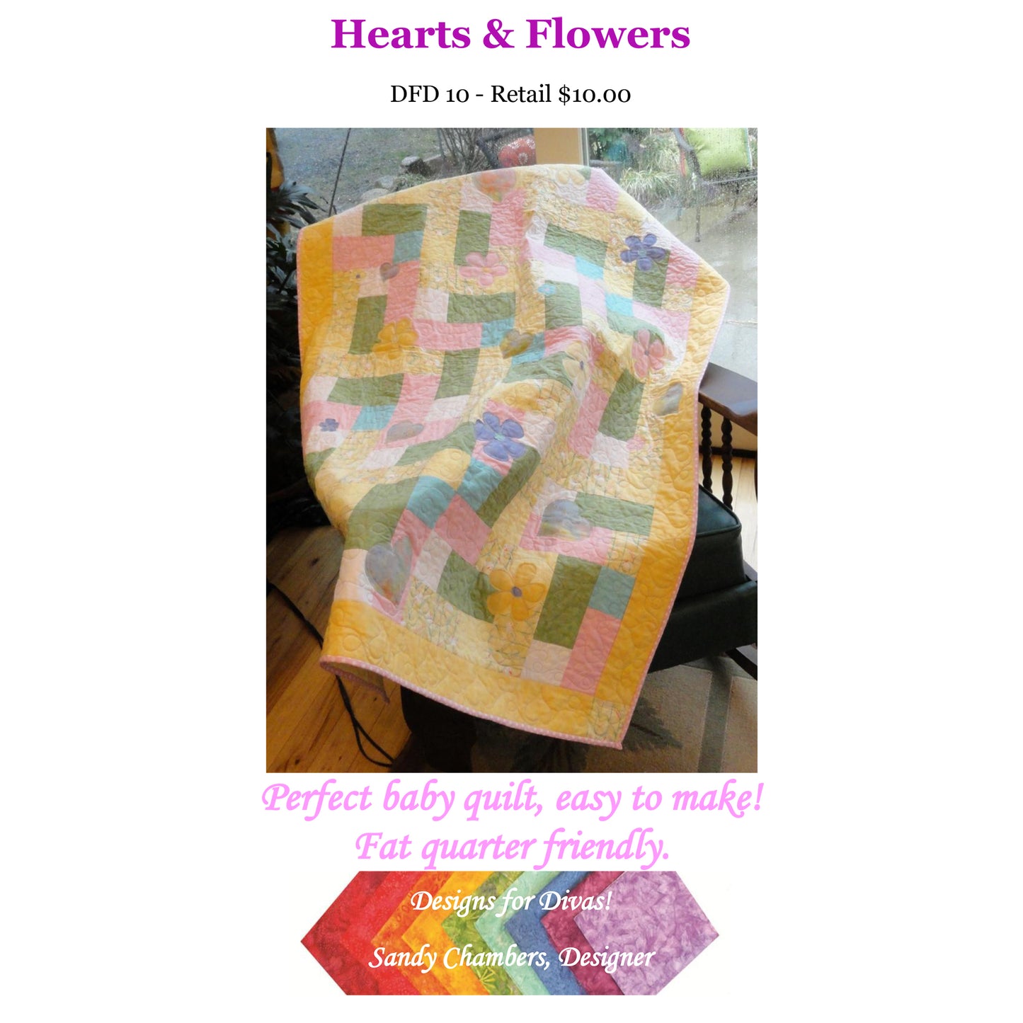 Hearts and Flowers Quilt DFD-10e - Downloadable Pattern
