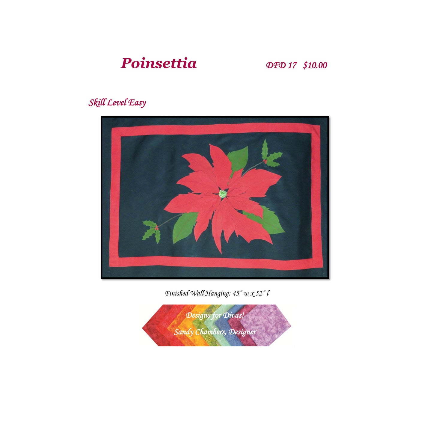 Poinsettia Quilt DFD-17e - Downloadable Pattern