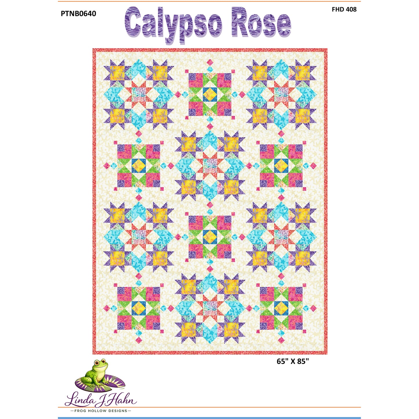 Calypso Rose Quilt FHD-408e - Downloadable Pattern