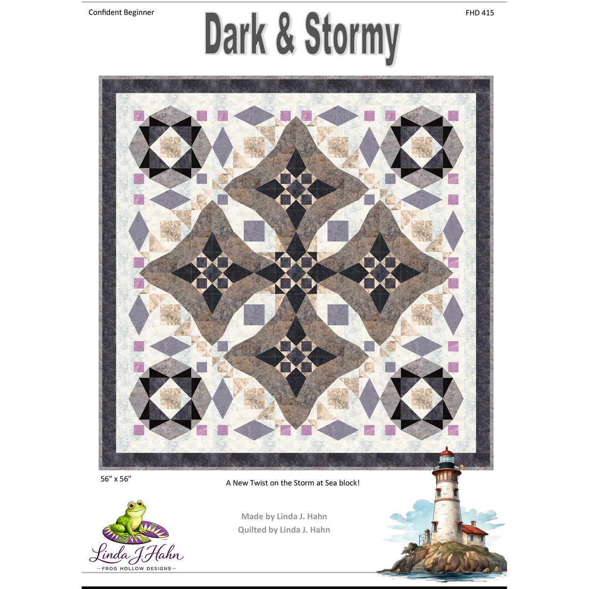 Dark & Stormy Quilt Pattern FHD-415 - Paper Pattern