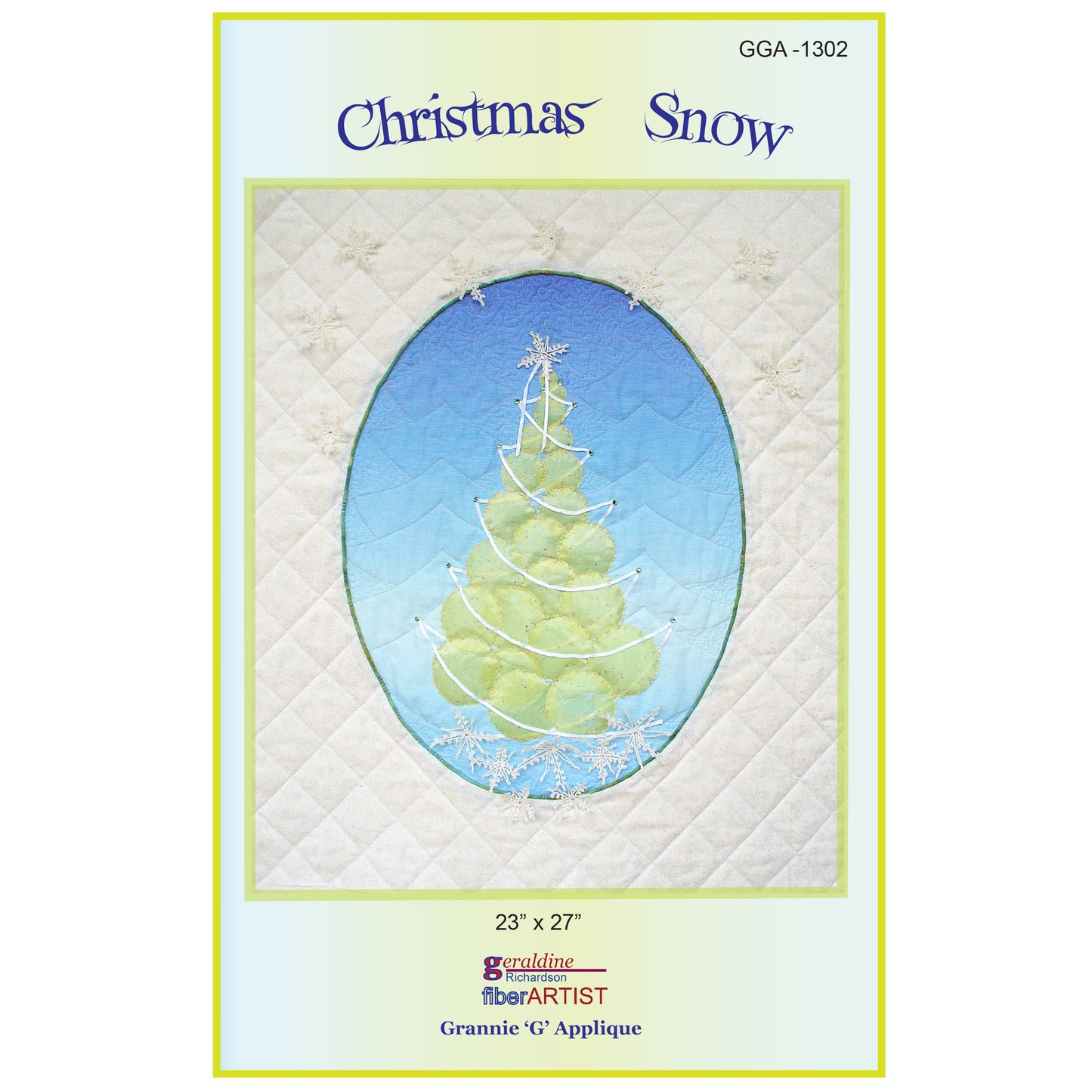 Christmas Snow Wall Hanging Pattern GGA-1302 - Paper Pattern