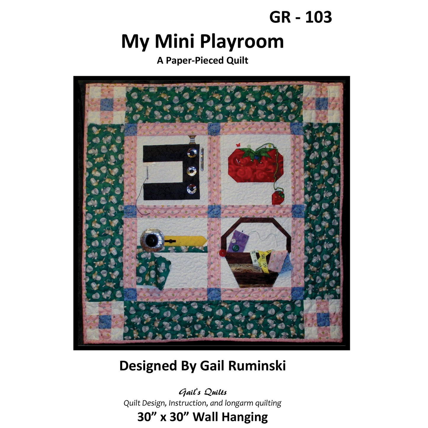 My Mini Playroom Quilt GR-103e - Downloadable Pattern