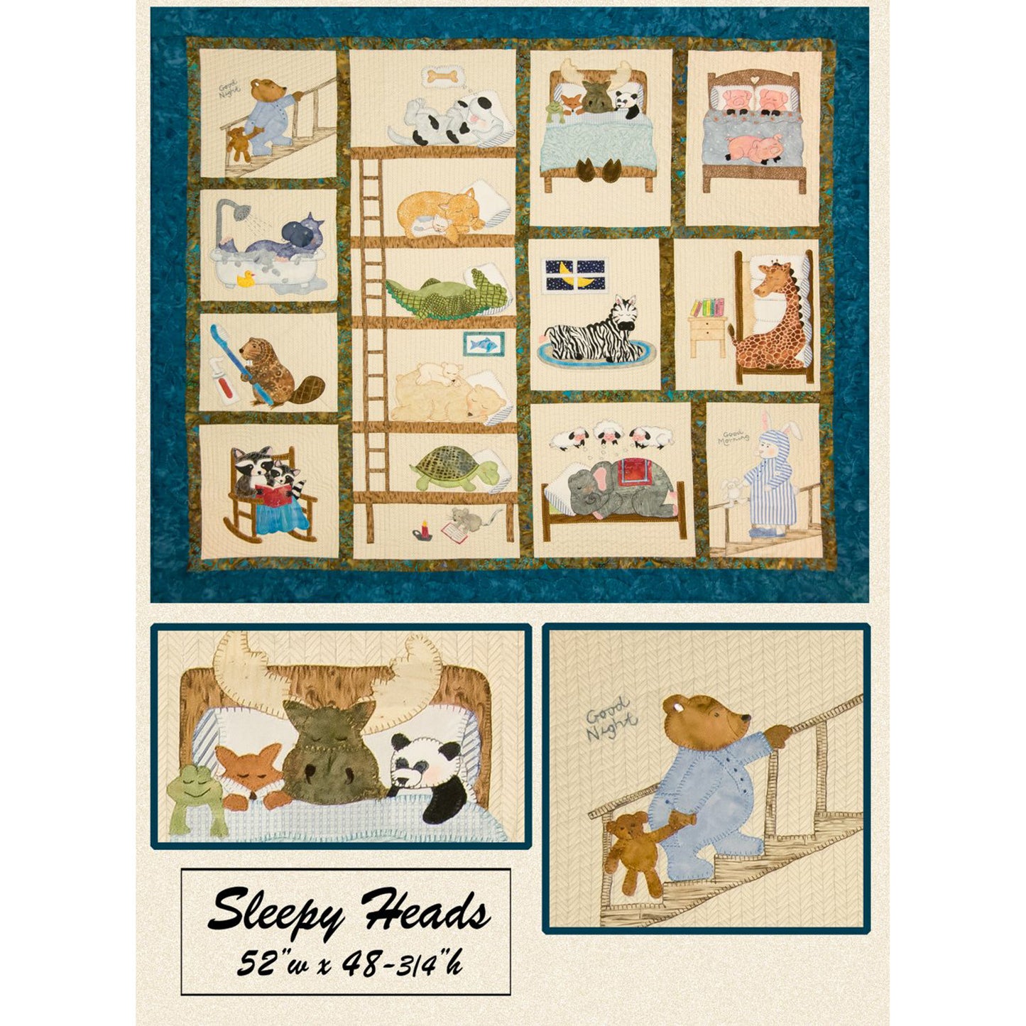 Sleepy Heads Quilt Pattern HBH-132 - Paper Pattern