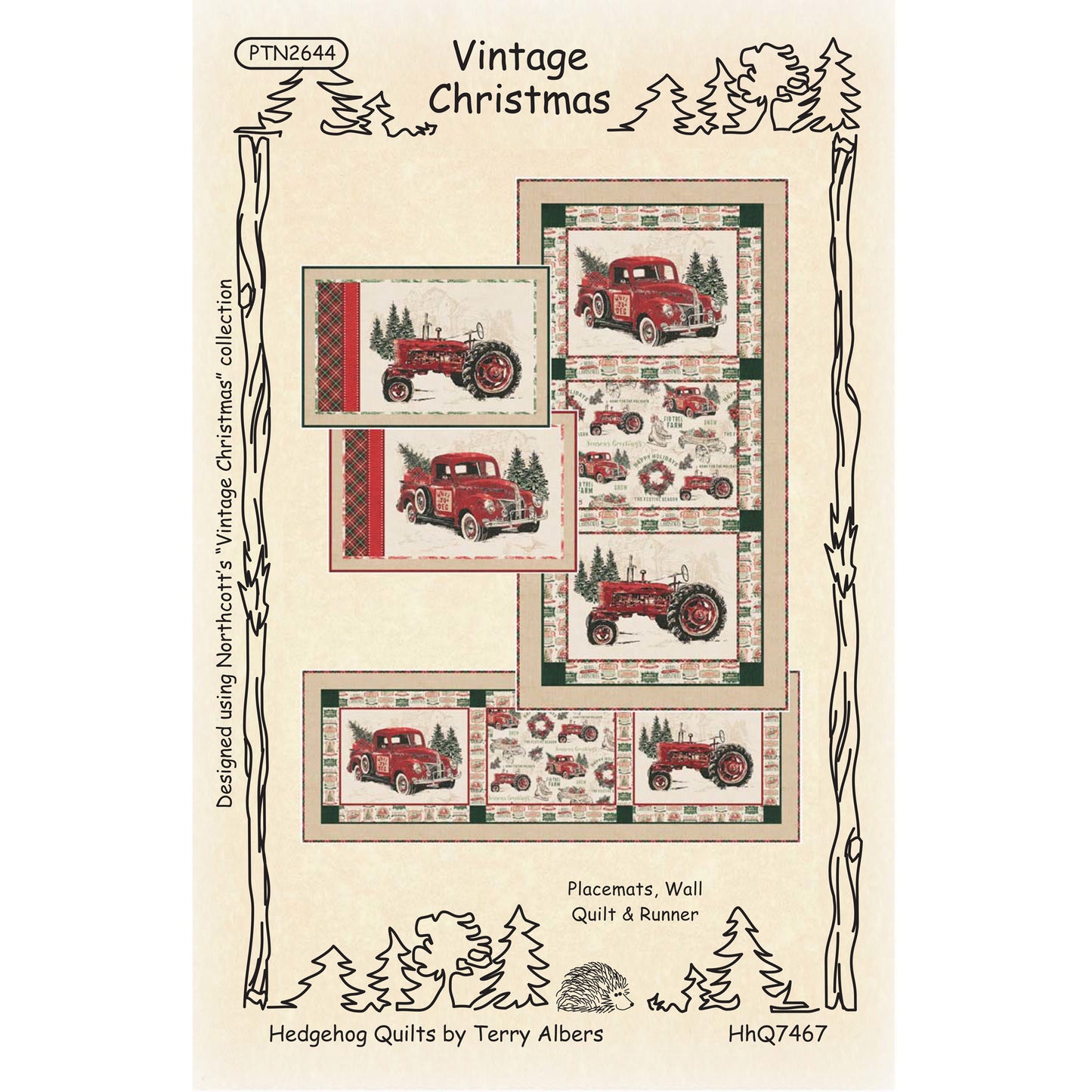 Vintage Christmas Table Set HHQ-7467e - Downloadable Pattern