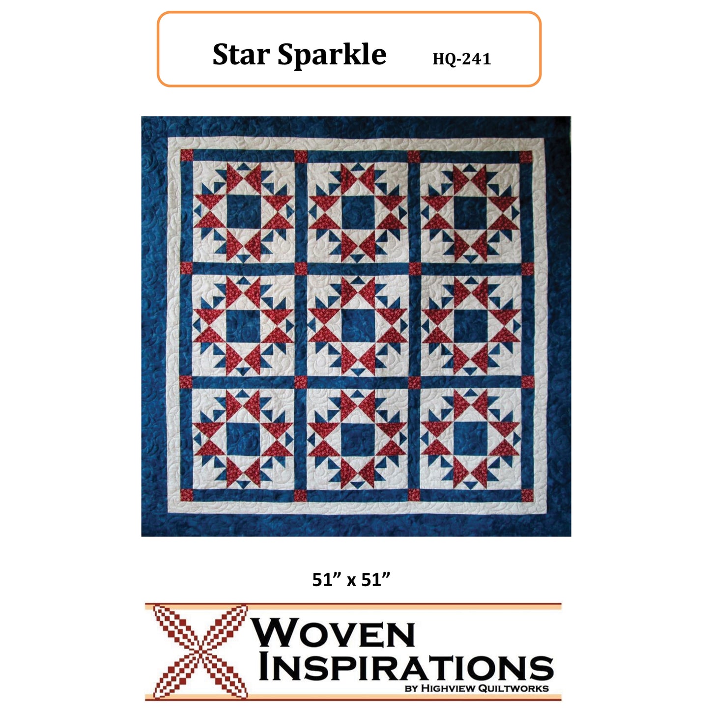 Star Sparkle Wall Hanging Pattern HQ-241 - Paper Pattern