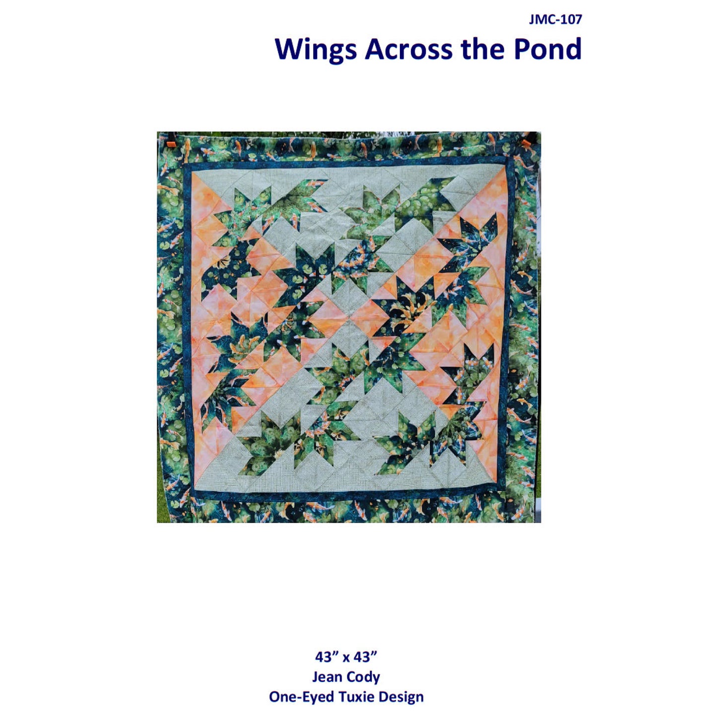 Cover image of pattern for Wings Across the Pond Quilt.