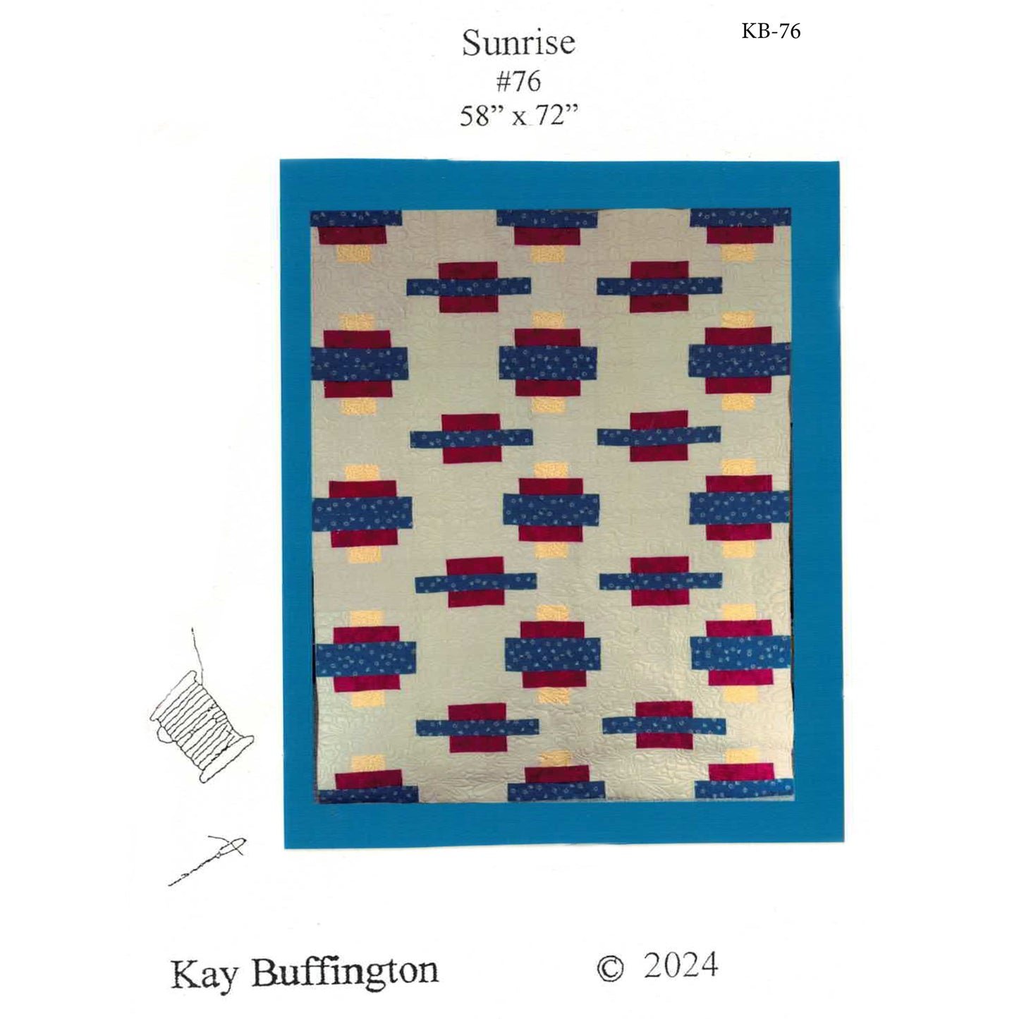 Cover image of pattern for Sunrise quilt.