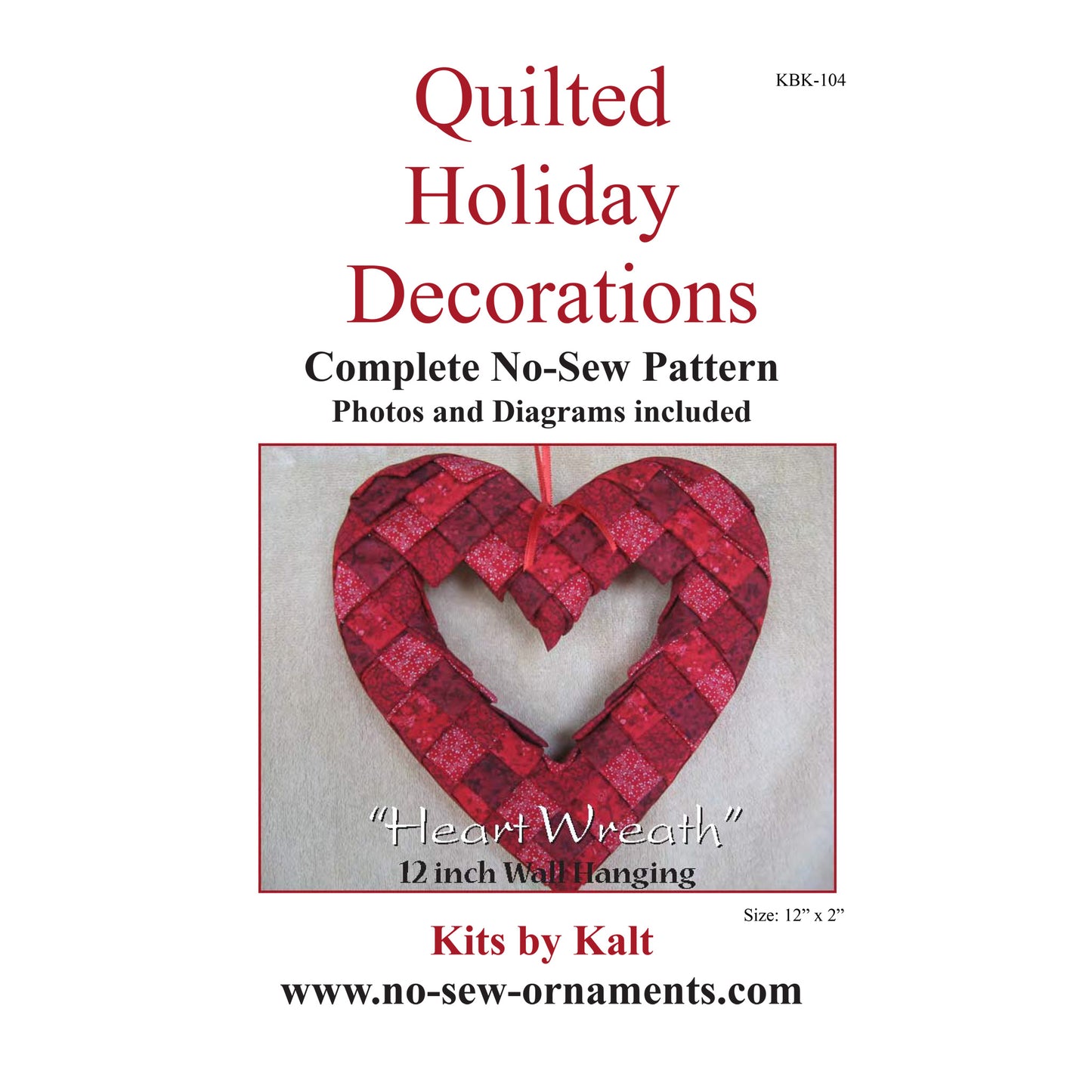 The Heart Wreath Pattern KBK-104 - Paper Pattern