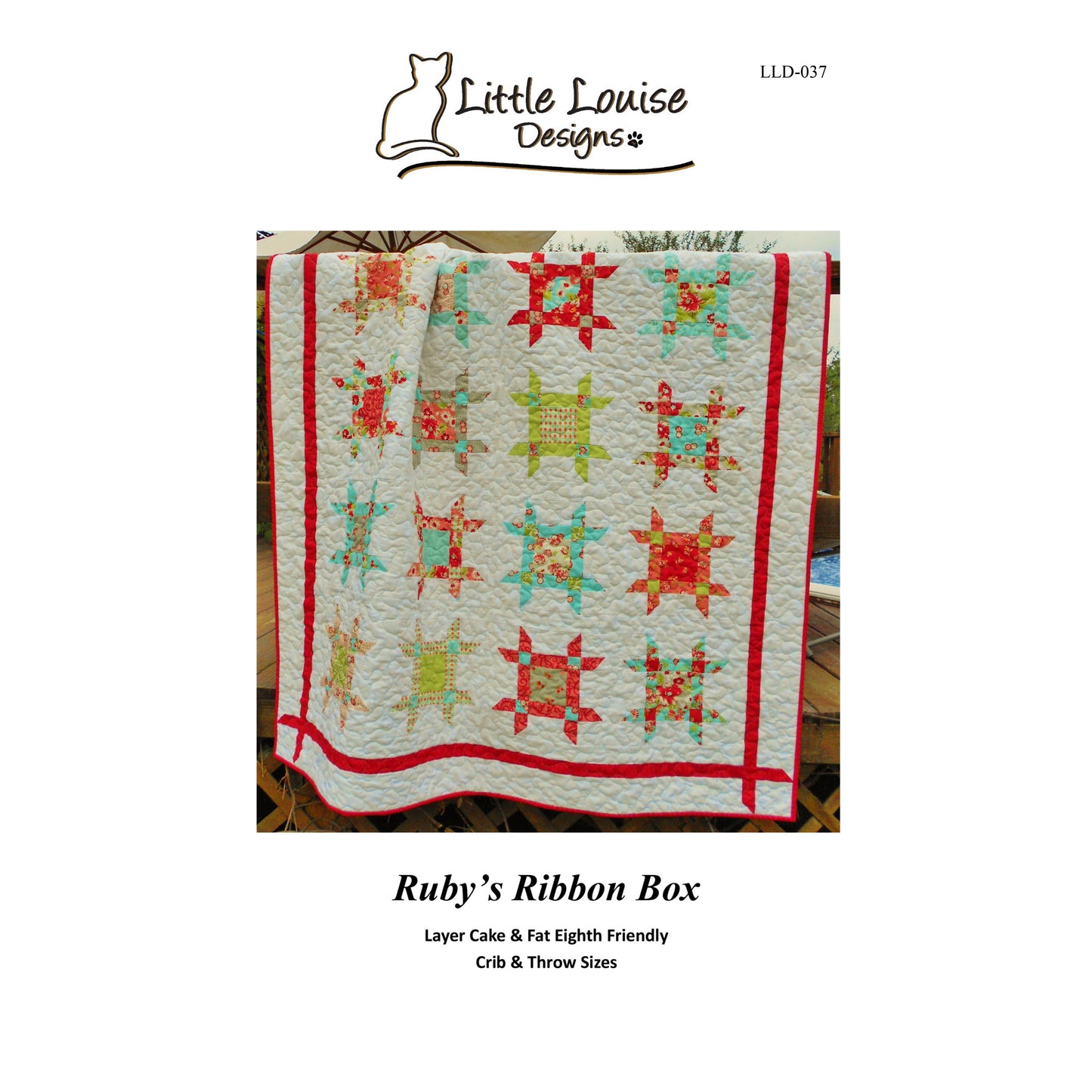 Ruby's Ribbon Box Quilt LLD-037e - Downloadable Pattern