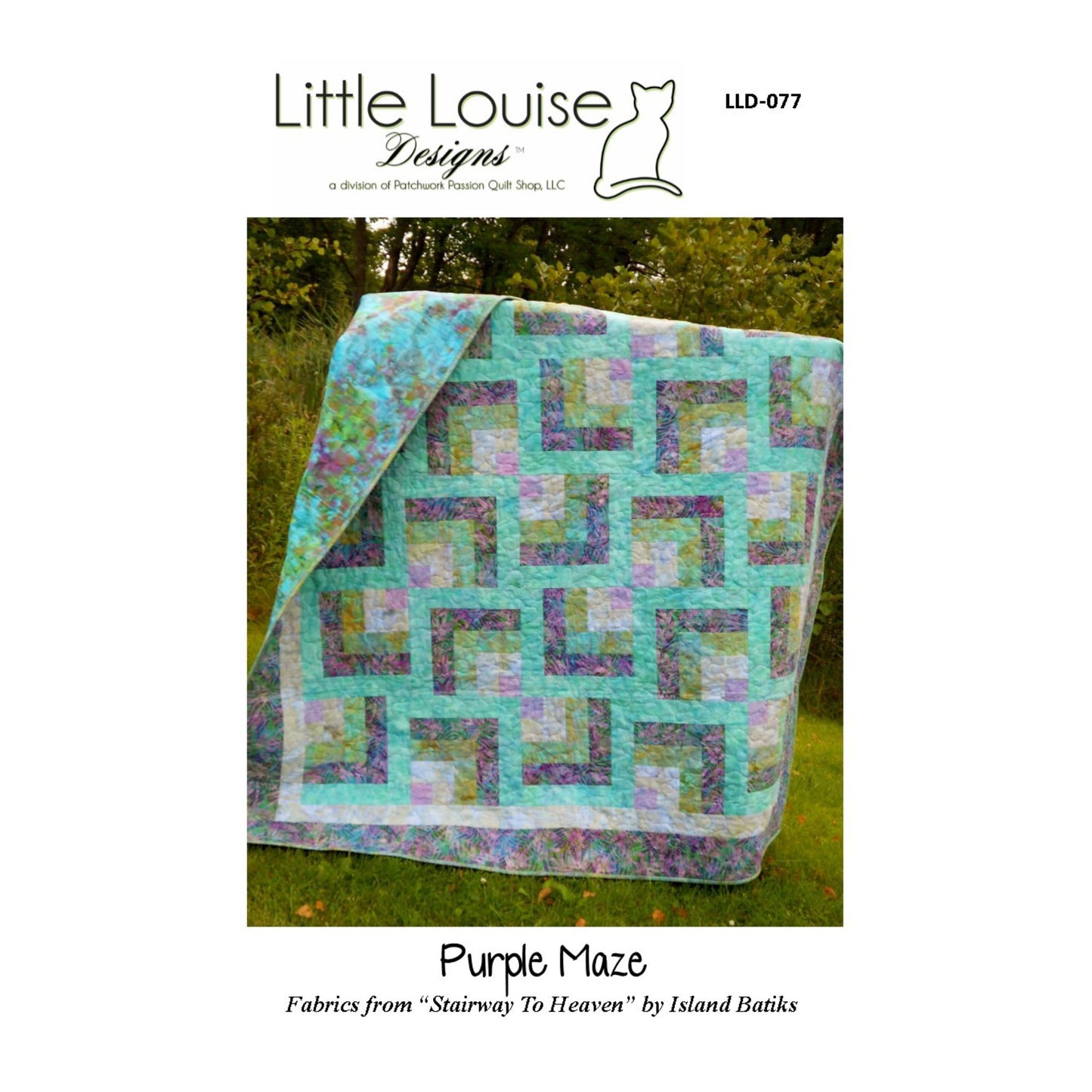 Purple Maze Quilt Pattern LLD-077 - Paper Pattern