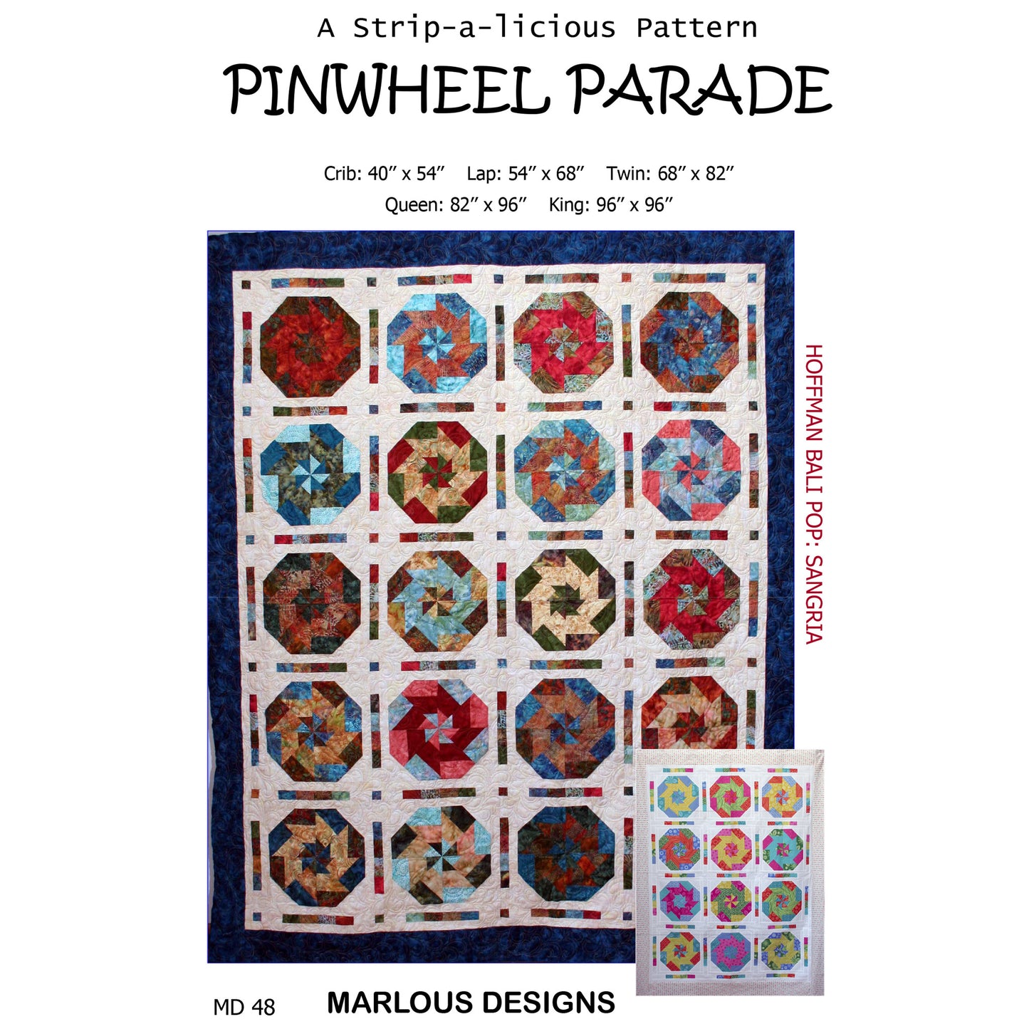 Pinwheel Parade Quilt MD-48e - Downloadable Pattern