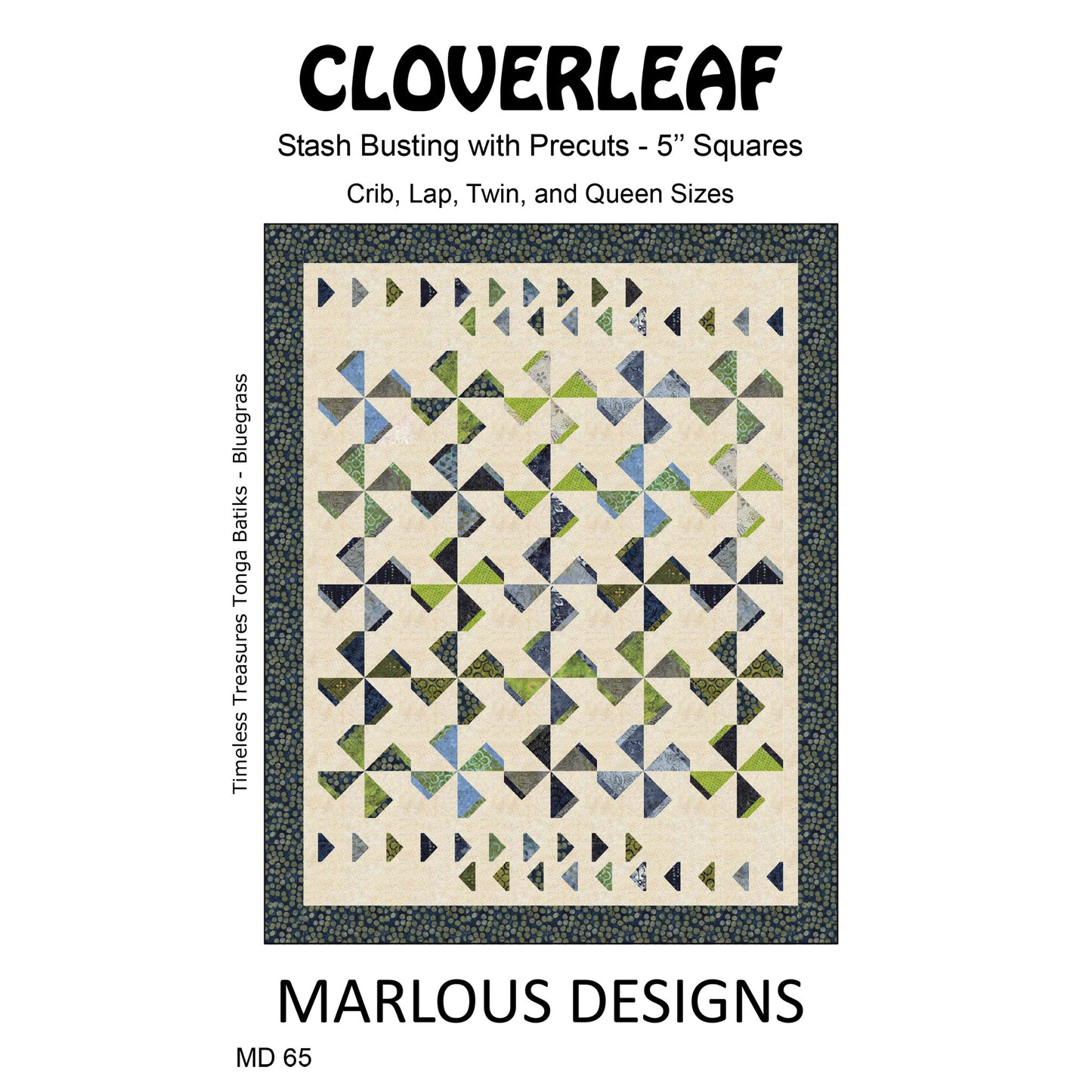 Cloverleaf Quilt Pattern MD-65 - Paper Pattern