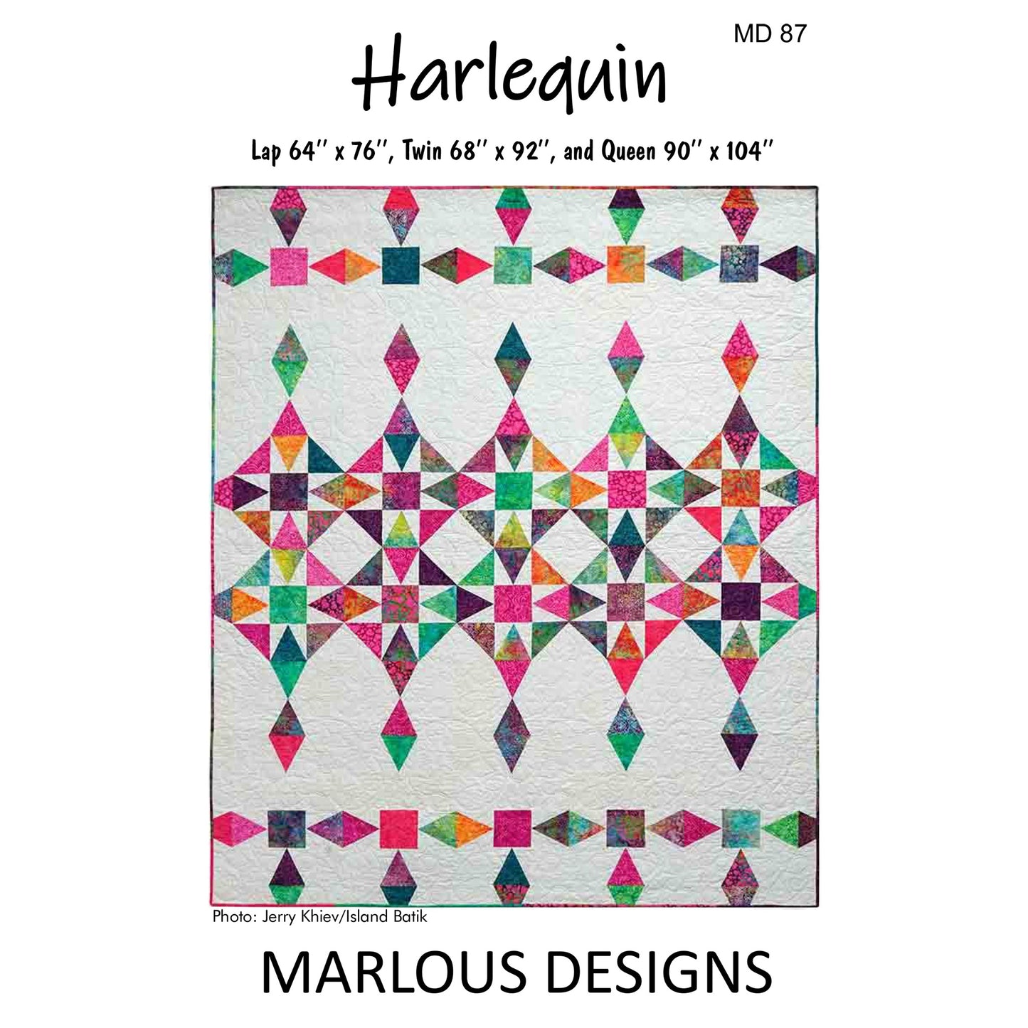 Harlequin Quilt Pattern MD-87 - Paper Pattern