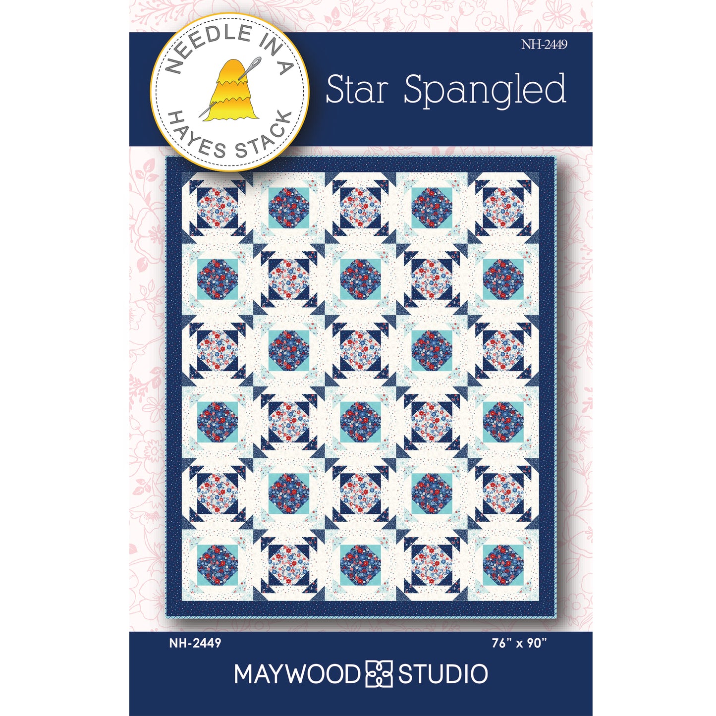 Cover image of pattern for Star Spangled Quilt.